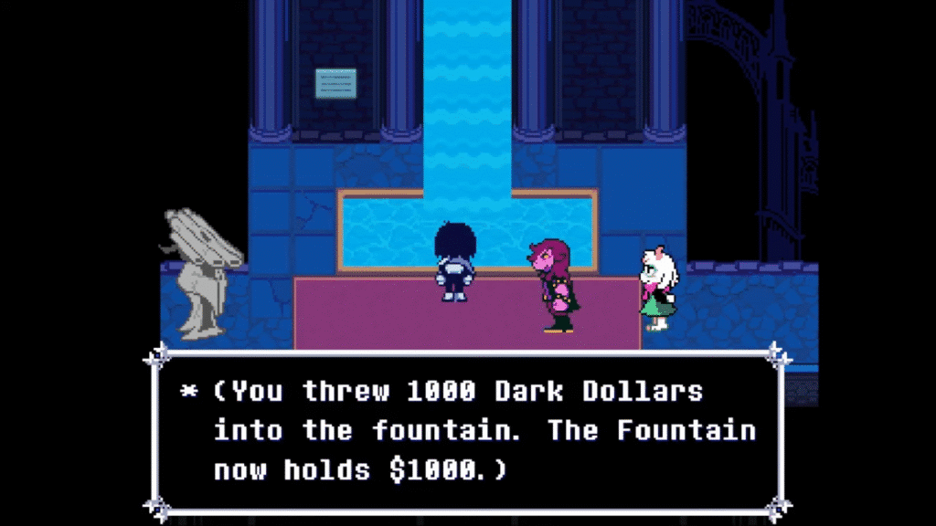 Donating to fountain