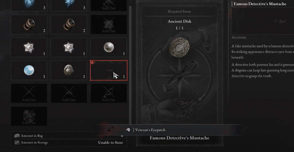 lies of p mustache in klaus' shop
