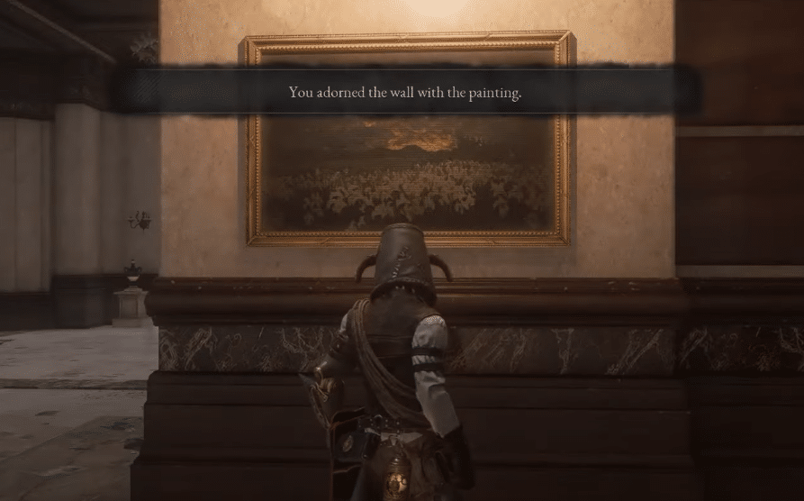 lies of p hanging the painting