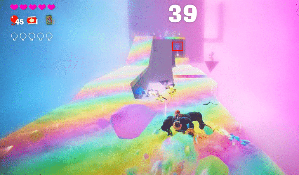 dk bananza rainbow road