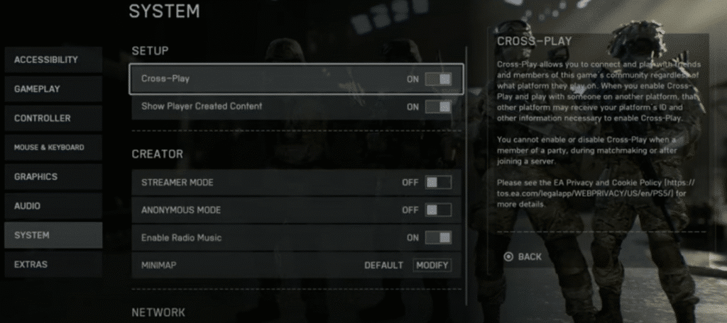 bf6 crossplay options