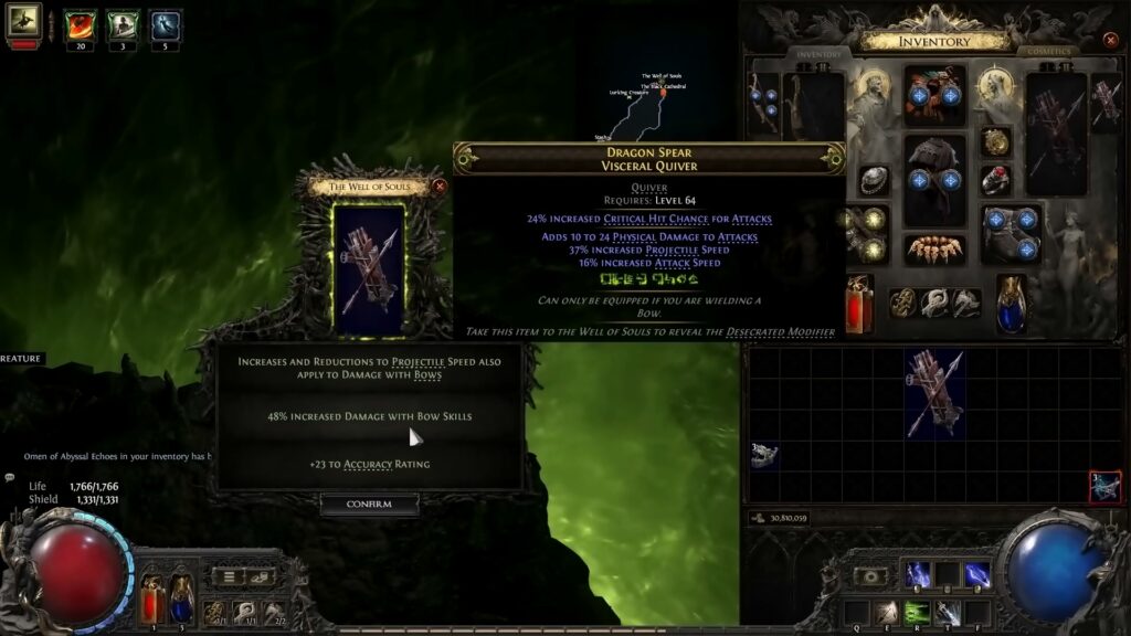 Crafting a crit quiver in Path of Exile 2