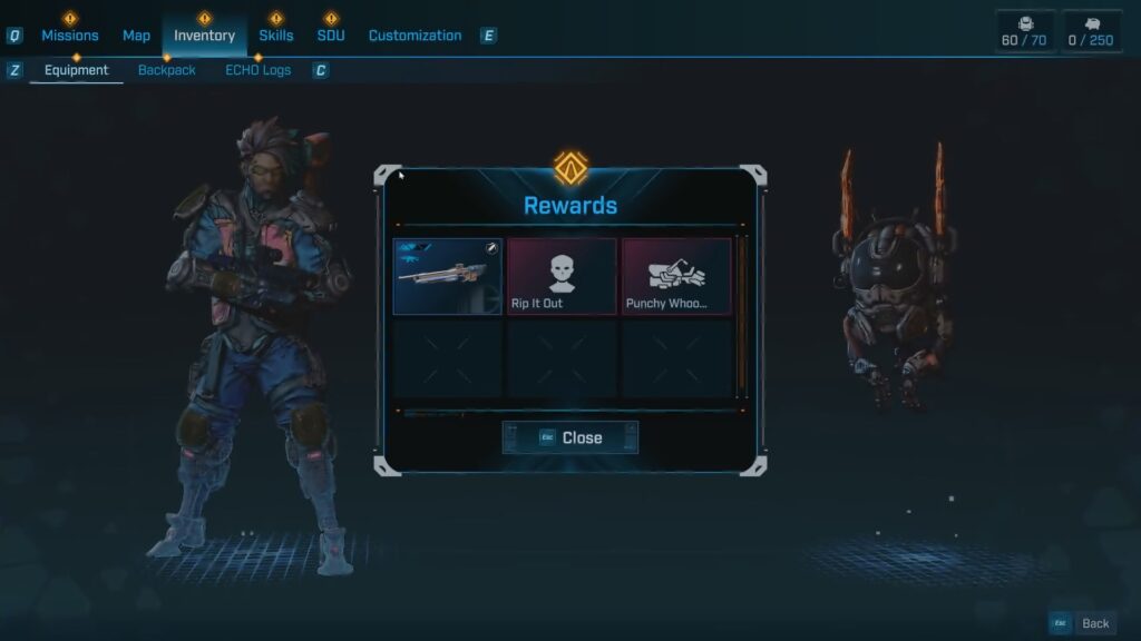 Her Flaming Vision reward box contents | Borderlands 4