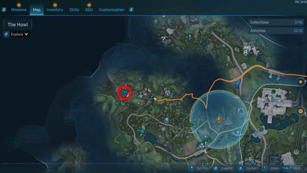 Ripper Camp Propaganda Speaker in The Howl on the map | Borderlands 4