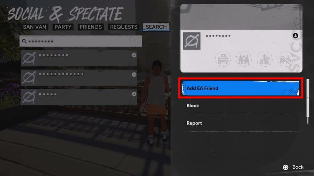 Add EA Friend option in Skate 4