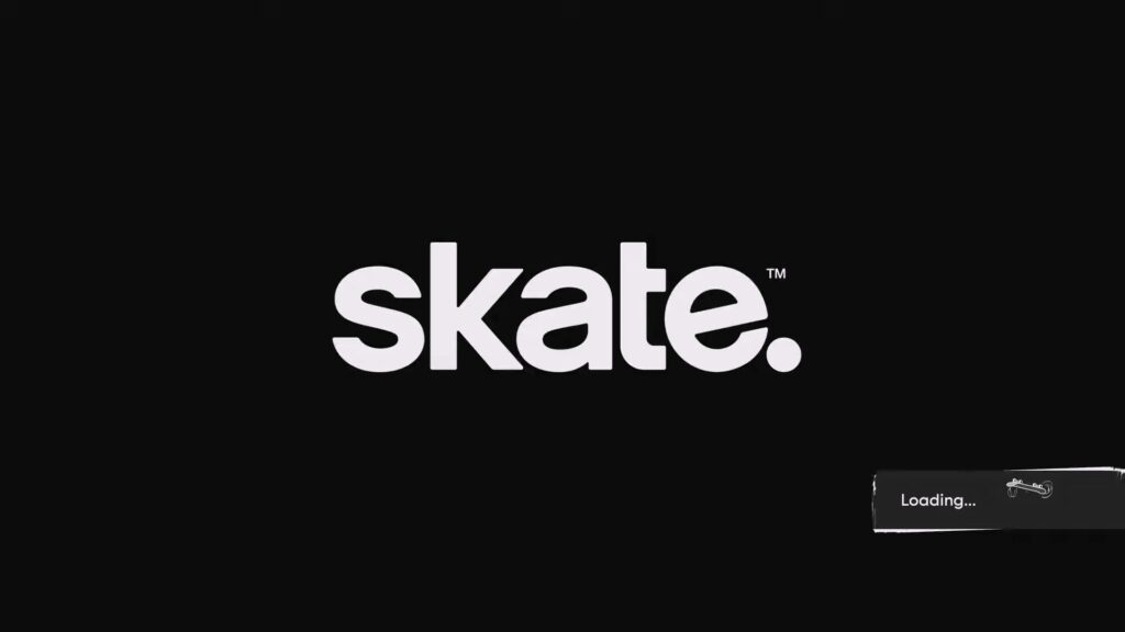 The black loading screen after the tutorial in Skate 4
