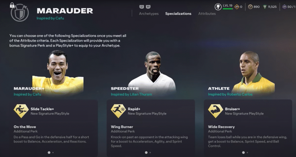 Marauder Specializations