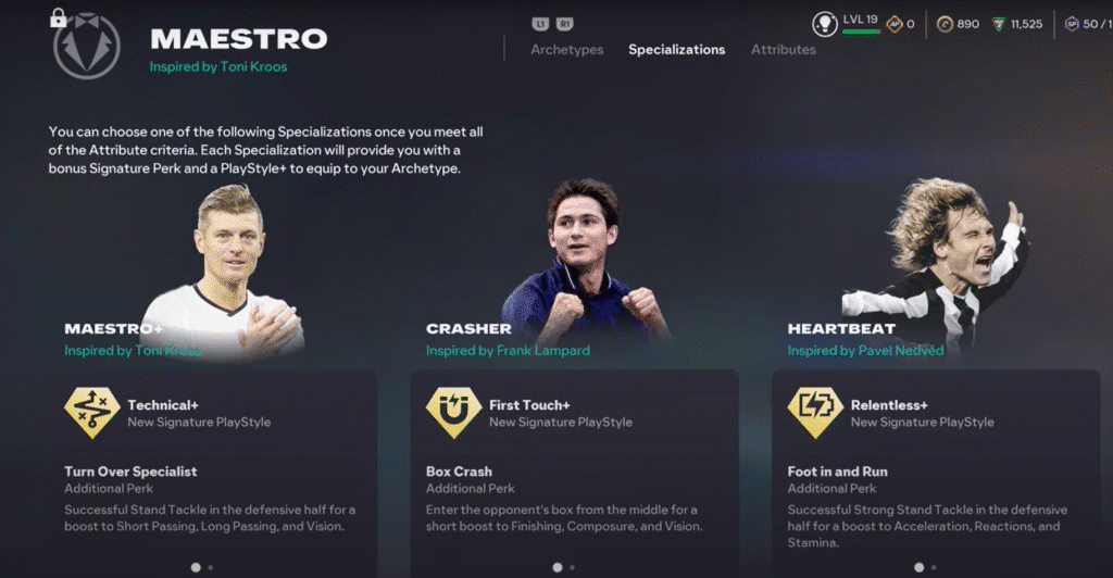 Maestro Specializations