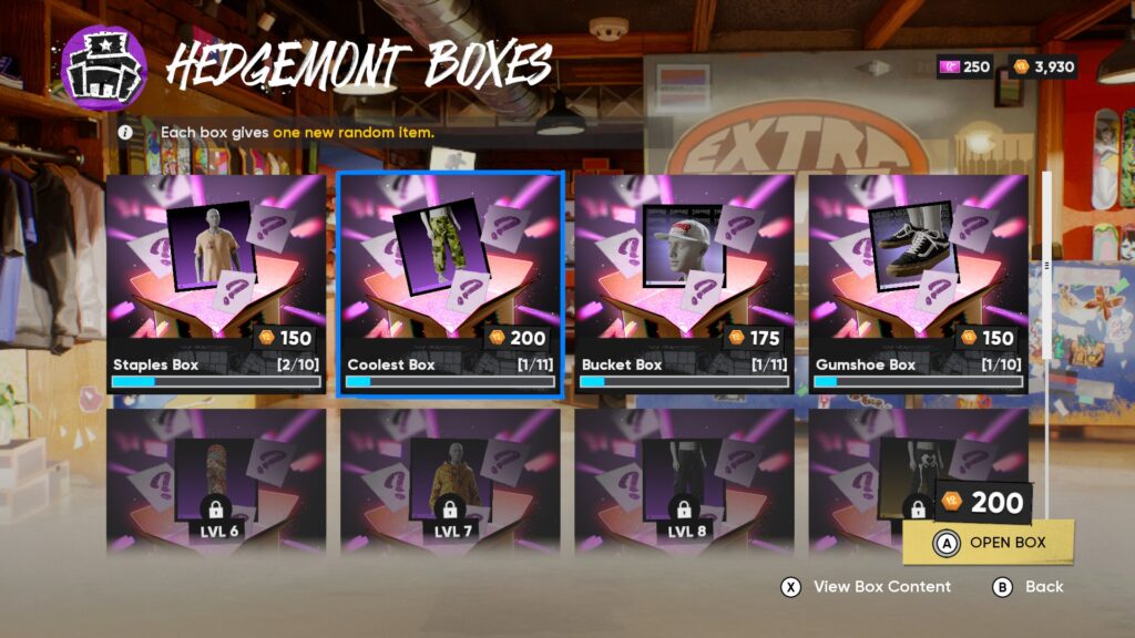 Hedgemont Product Boxes in Skate 4