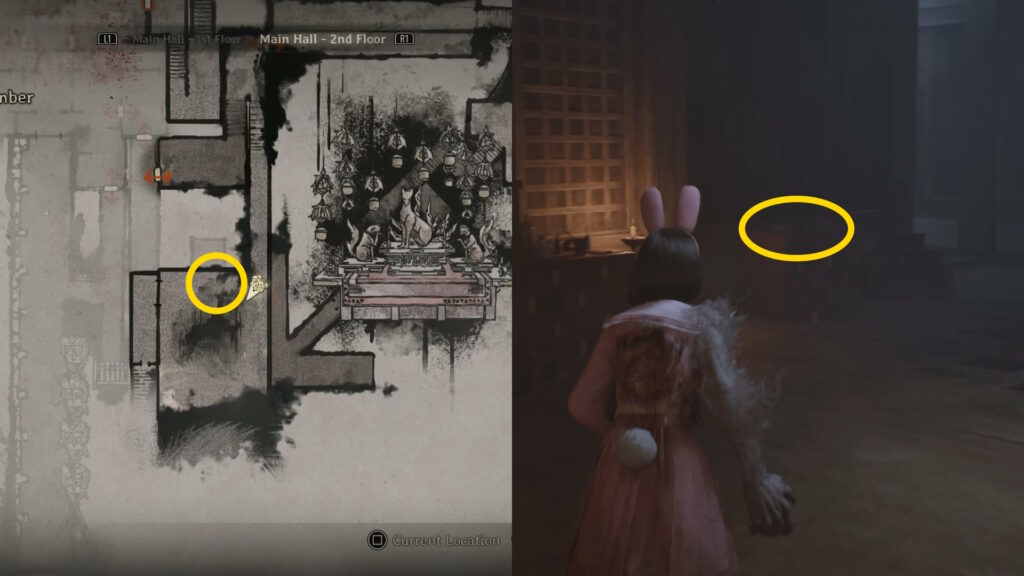 Dirty Drawstring Bag – Dark Shrine Main Hall 2nd Floor (Otherworld) | Silent Hill f
