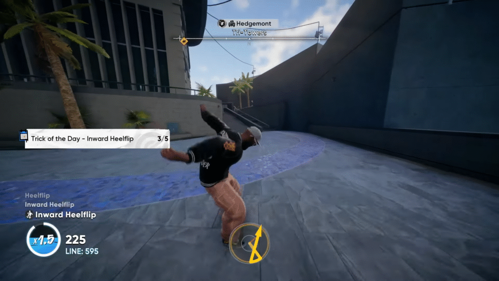 Inward heelflip controller motion