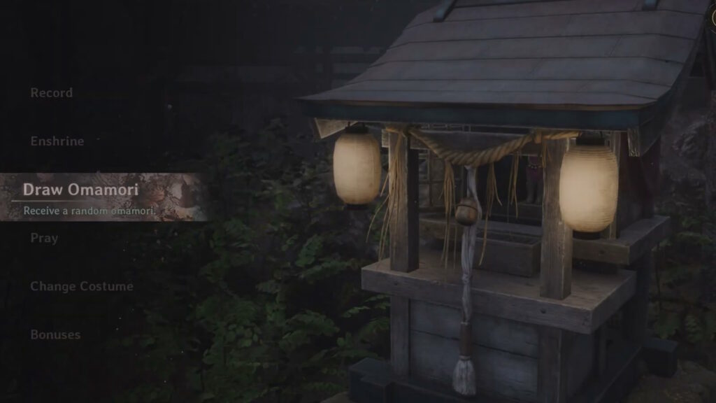 Draw Omamori at Hokora in Silent Hill f