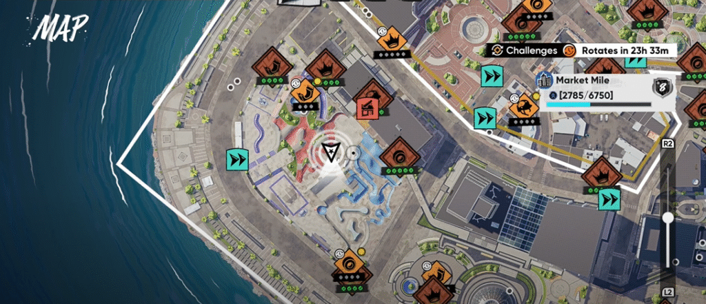 Market Mile Location for 2500 Score