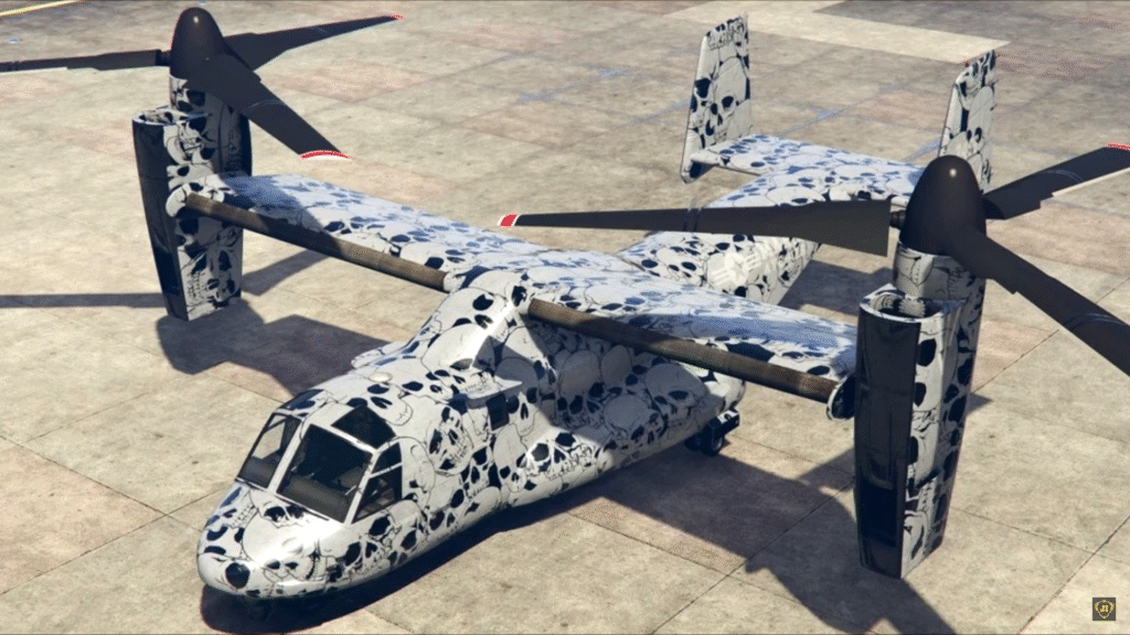 Skull livery aircraft in GTA V