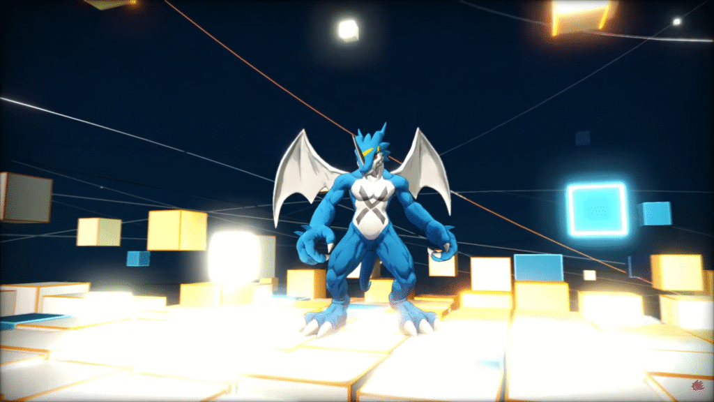 Ex-Veemon Digivolution screen in Digimon Story Time Stranger showcasing the Champion-level Digimon