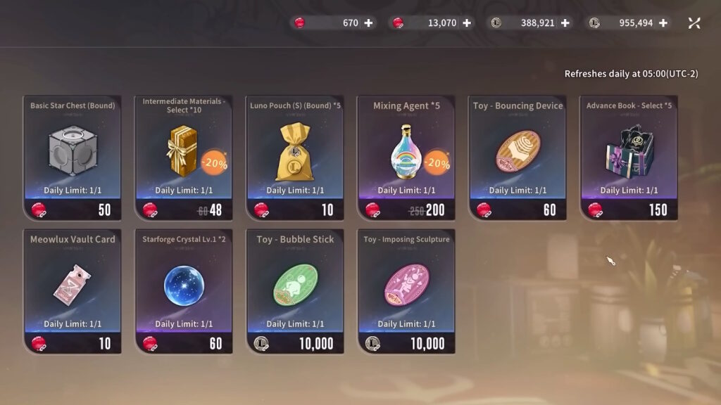 Mystery Store Items | Blue Protocol: Star Resonance