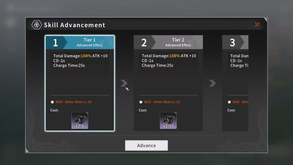 Skill Advancement example | Blue Protocol: Star Resonance