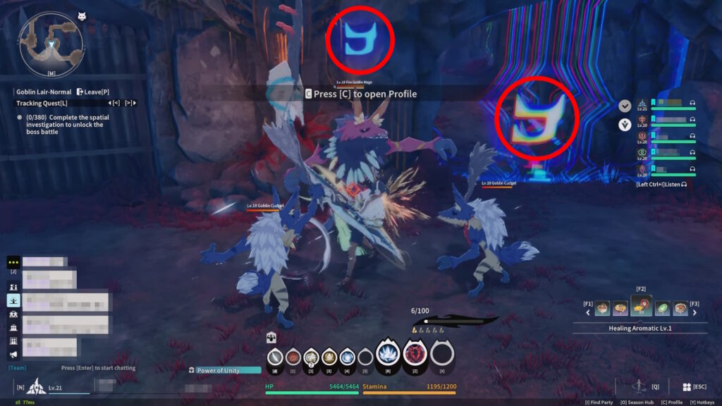 Marked enemy and door | Blue Protocol Star Resonance: Goblin Lair Dungeon Guide