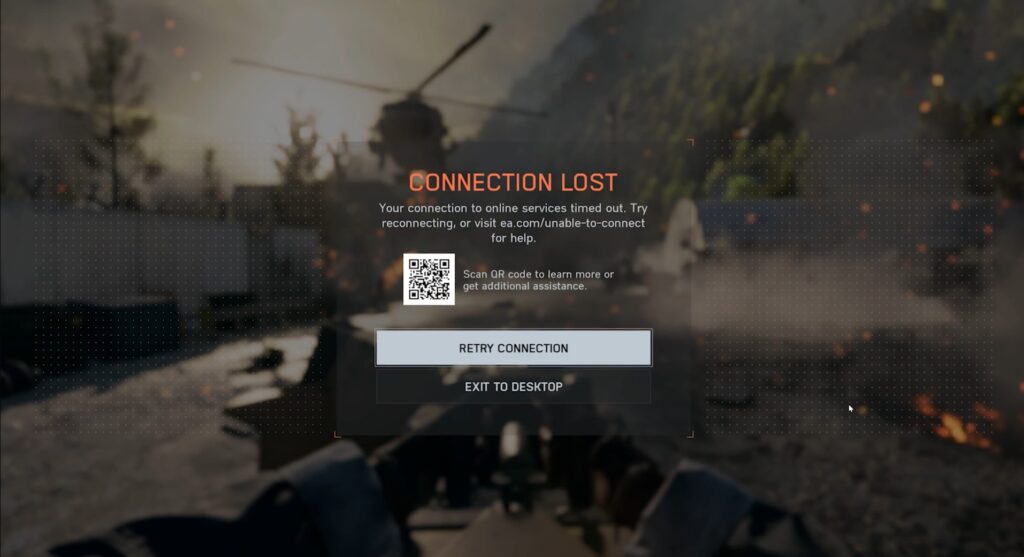Battlefield 6 Connection Lost message