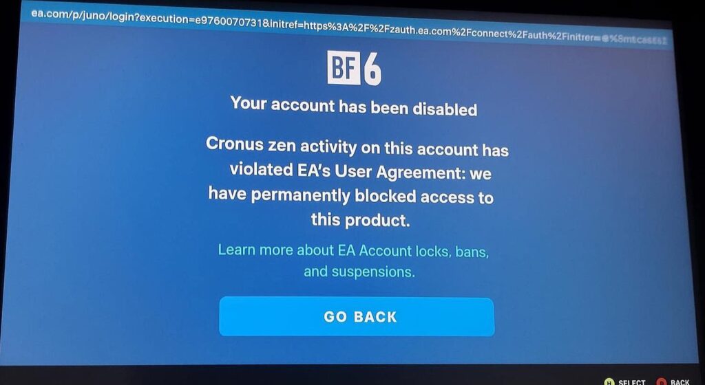 Battlefield 6 banned message