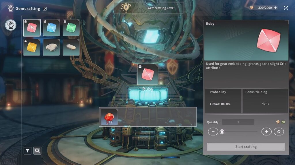 Gemcrafting Interface | Blue Protocol: Star Resonance