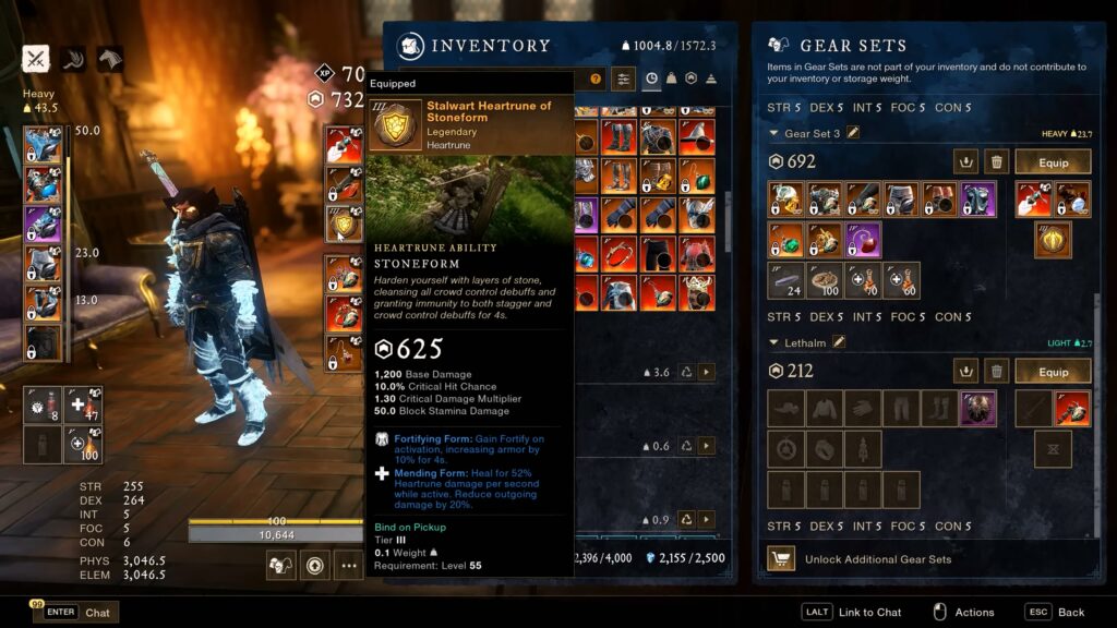 Stalwart Heartrune of Stoneform | New World: Aeternum