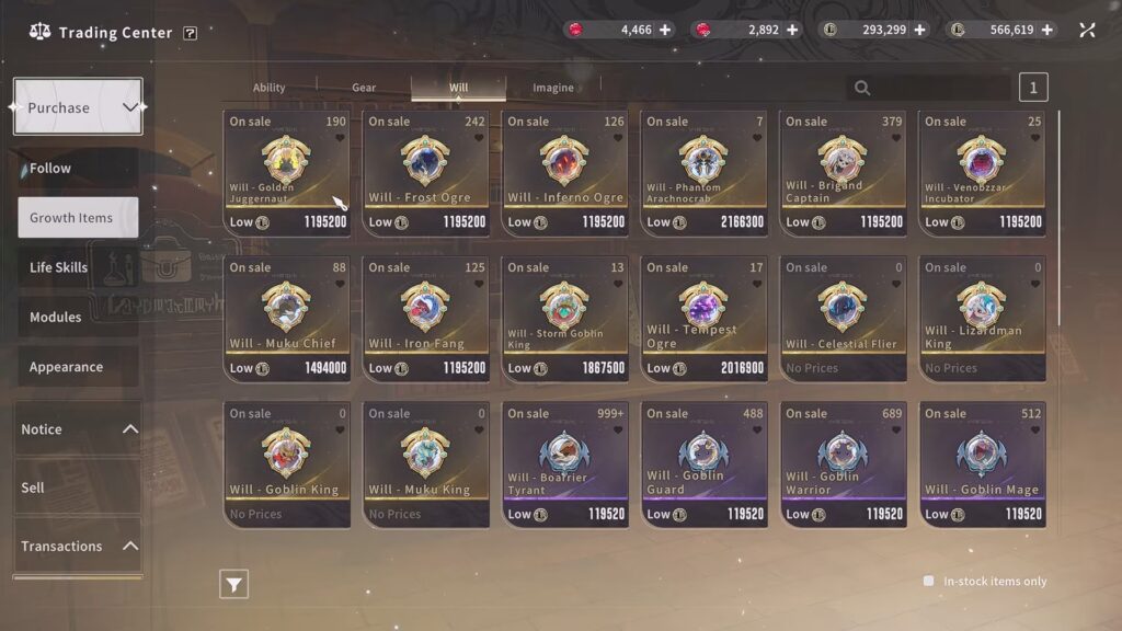 Battle Wills in the Trading Center | Blue Protocol Star Resonance