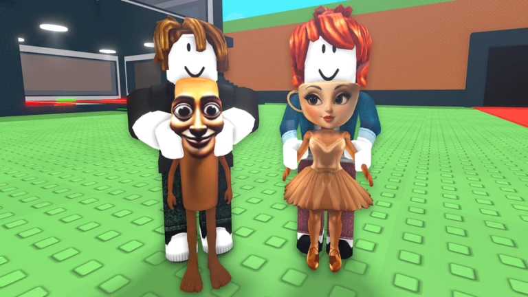 Roblox avatars in-game scene