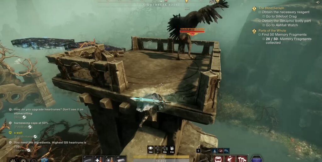 The raven you have to hold while regaining stamina