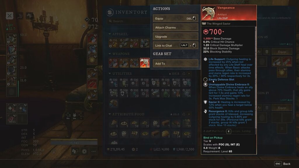 Vengeance Life Staff | New World: Aeternum
