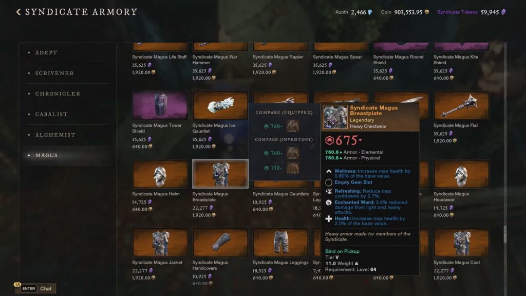 Faction Shop | New World: Aeternum