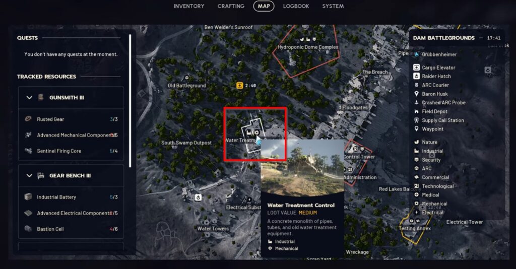 Dam Surveillance Key loot room ARC Raiders