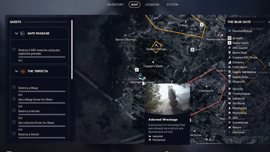 Adorned Wreckage Map