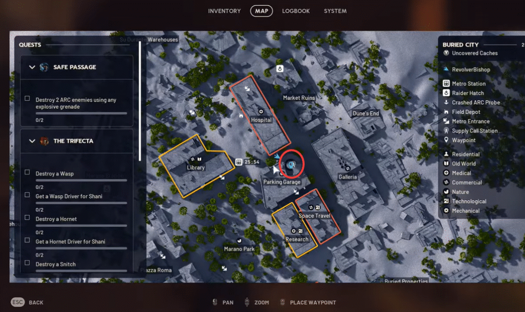 Parking Garage Map