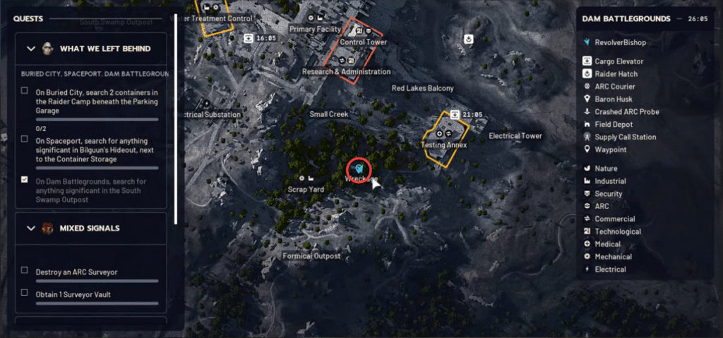 Keeping the Memory Wreckage map location