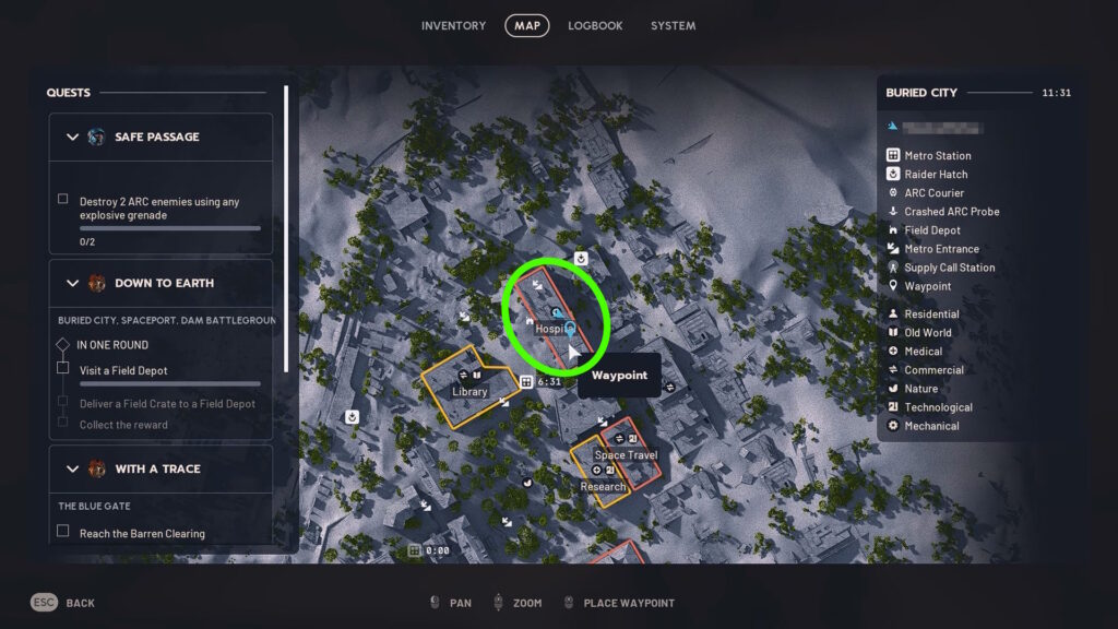 Buried City Hospital location | ARC Raiders