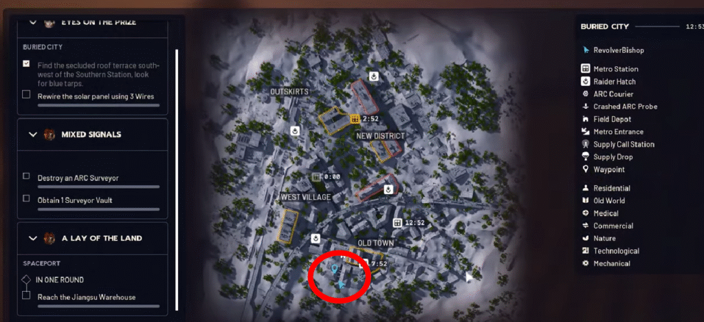 Eyes on the Prize Quest location in ARC Raiders.