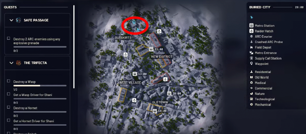 Su Durante Warehouses location for Marker for Death Quest in ARC Raiders.