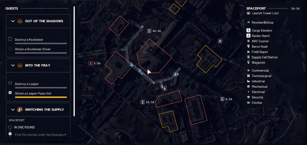 Underground Tunnels in Spaceport