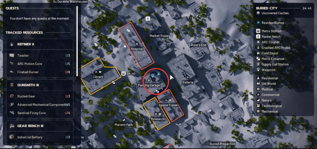 Parking Garage on Buried City