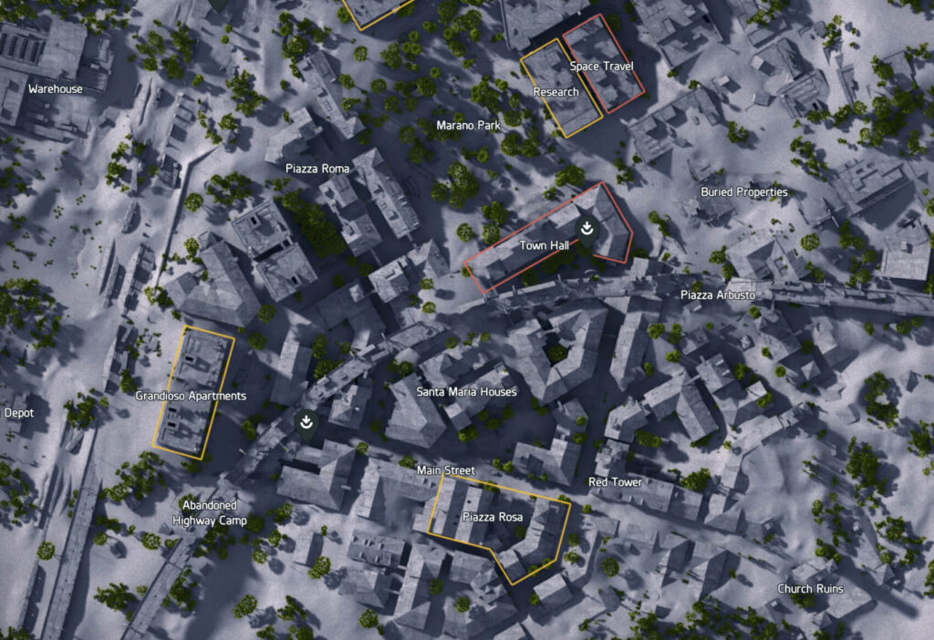 Santa Maria Houses on the Buried City map.