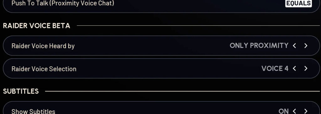 Voice commands arc raiders