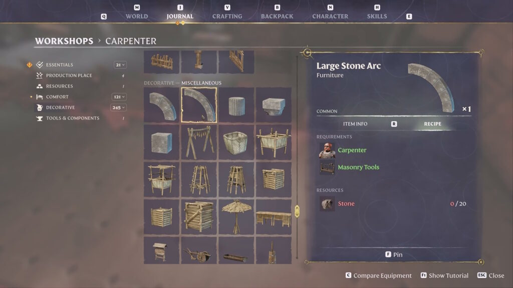 Crafting Recipes | Enshrouded: How To Get the New Arch and Greek Column (Water Update)