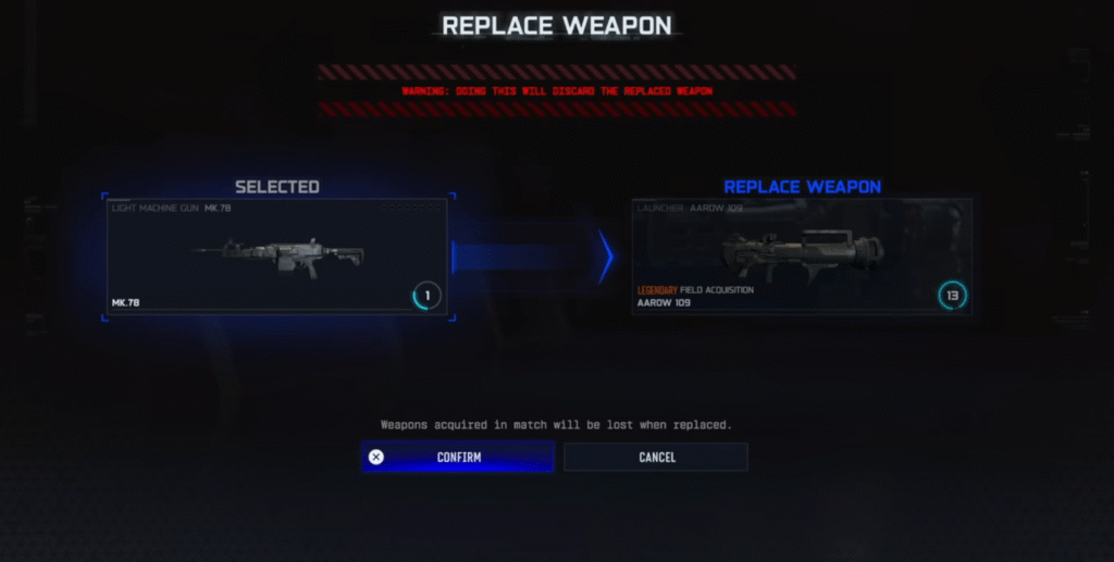 replacing Weapon in Endgame BO7