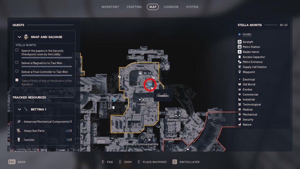 Lobby Security Room location in Stella Montis | ARC Raiders