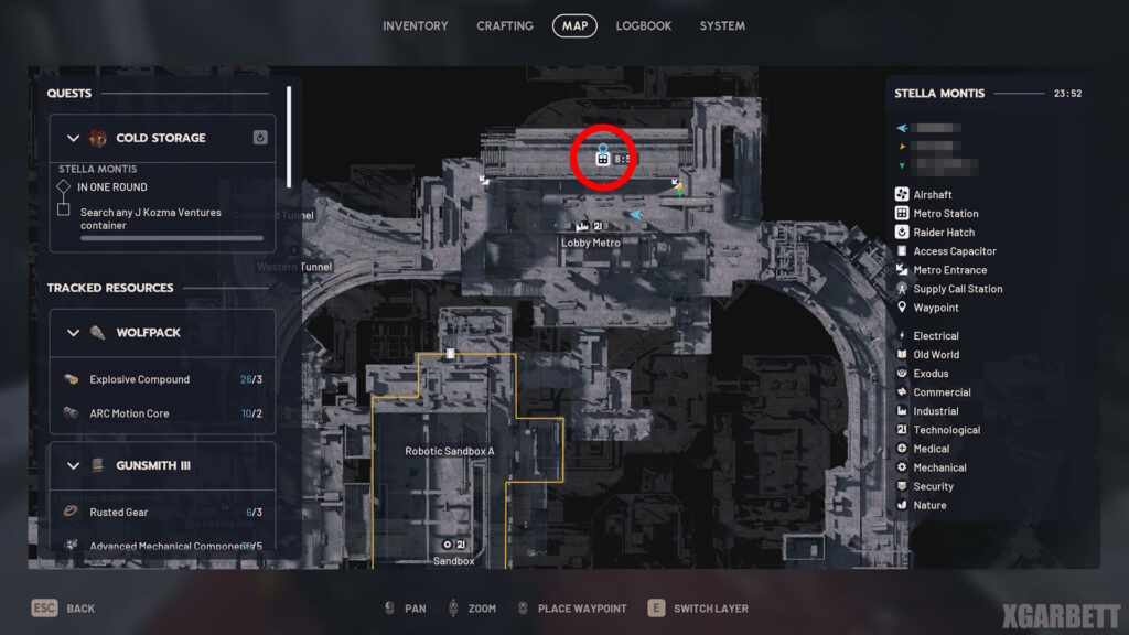 J Kozma Ventures container location | ARC Raiders Cold Storage Quest