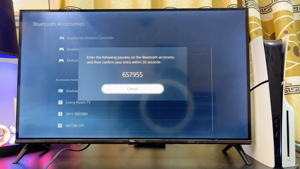Code to pair bluetooth keyboard on PS5 Example