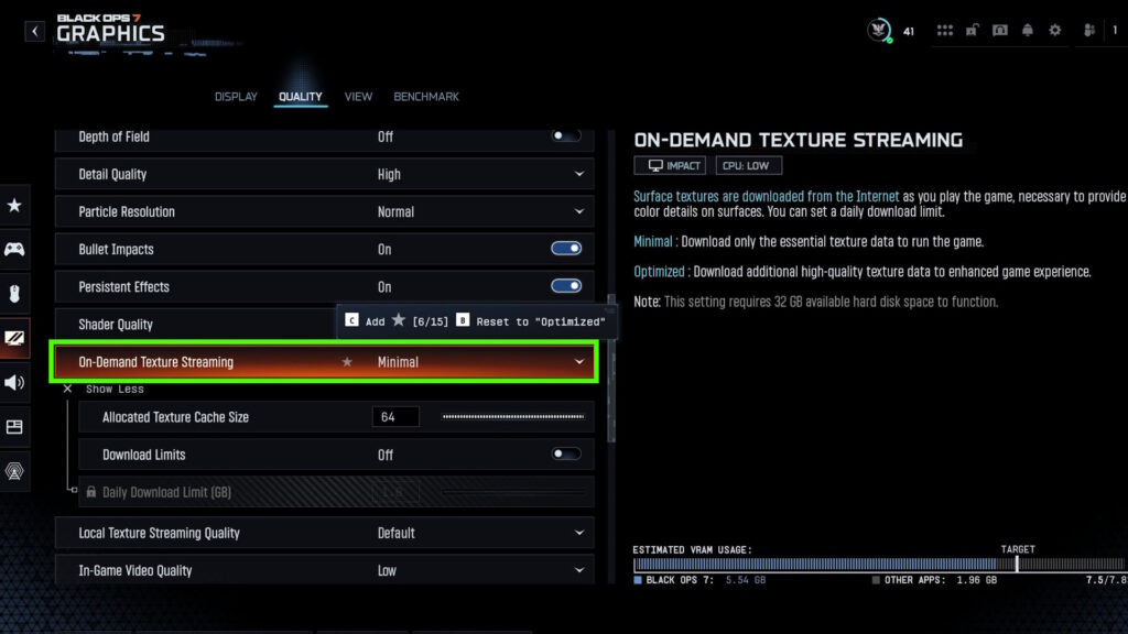 Minimal On-Demand Texture Streaming | Call of Duty: Black Ops 7