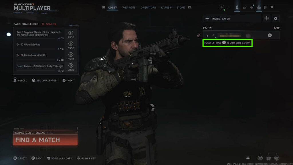 Player 2 join prompt | Black Ops 7