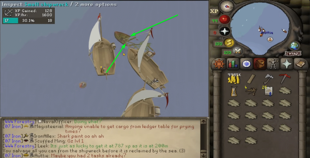 Shipwreck Salvaging in Old School Runescape